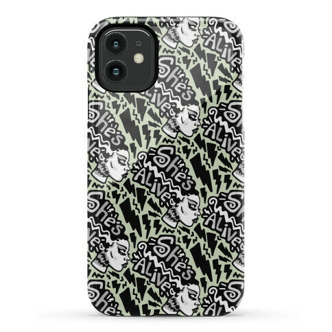 She's Alive Bride of Frankenstein Parody Phone Case