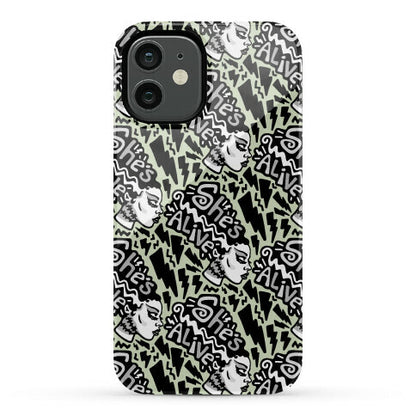 She's Alive Bride of Frankenstein Parody Phone Case