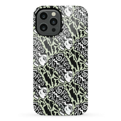 She's Alive Bride of Frankenstein Parody Phone Case