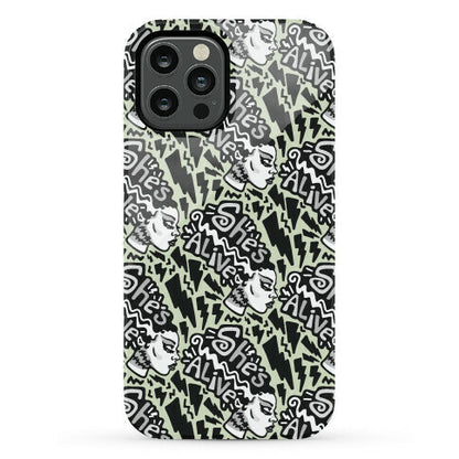 She's Alive Bride of Frankenstein Parody Phone Case