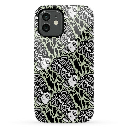 She's Alive Bride of Frankenstein Parody Phone Case