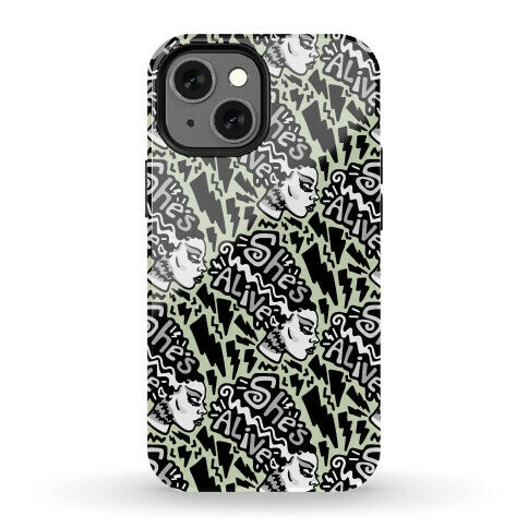 She's Alive Bride of Frankenstein Parody Phone Case