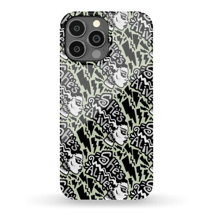 She's Alive Bride of Frankenstein Parody Phone Case