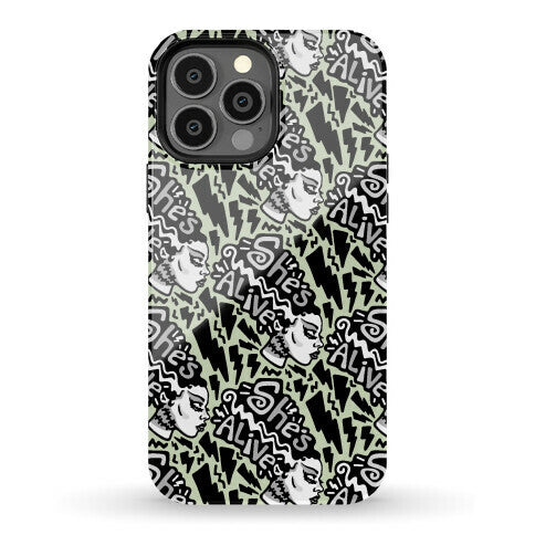 She's Alive Bride of Frankenstein Parody Phone Case