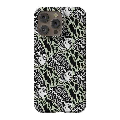 She's Alive Bride of Frankenstein Parody Phone Case