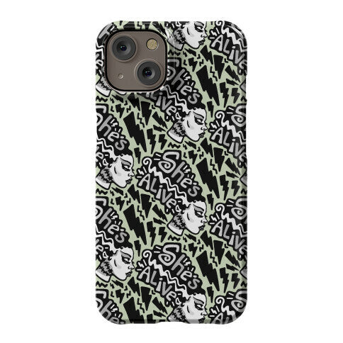 She's Alive Bride of Frankenstein Parody Phone Case