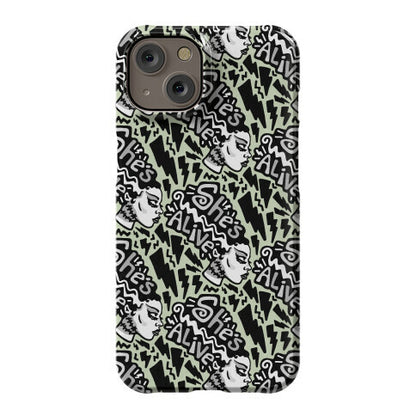 She's Alive Bride of Frankenstein Parody Phone Case