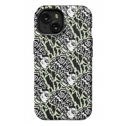 She's Alive Bride of Frankenstein Parody Phone Case