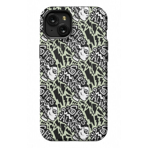 She's Alive Bride of Frankenstein Parody Phone Case