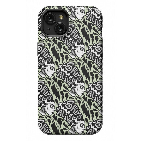 She's Alive Bride of Frankenstein Parody Phone Case