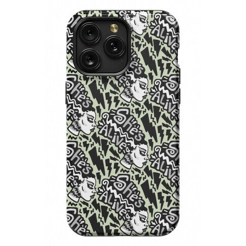 She's Alive Bride of Frankenstein Parody Phone Case