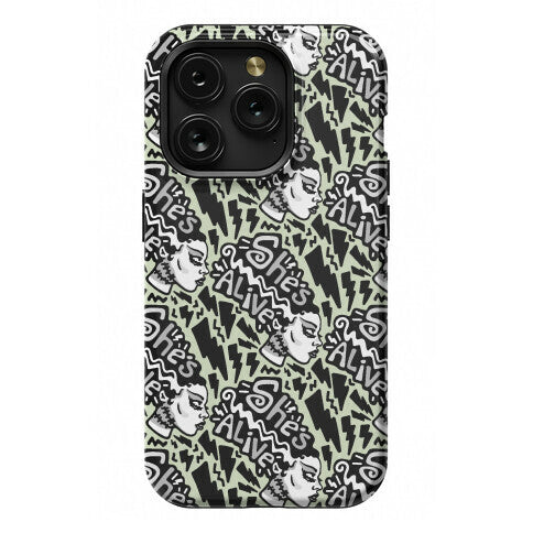 She's Alive Bride of Frankenstein Parody Phone Case