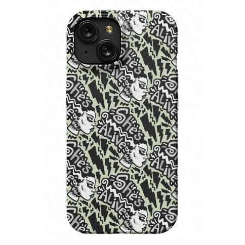 She's Alive Bride of Frankenstein Parody Phone Case