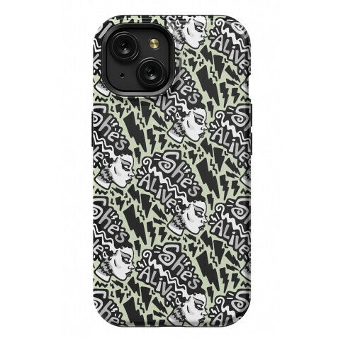She's Alive Bride of Frankenstein Parody Phone Case