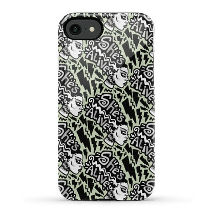 She's Alive Bride of Frankenstein Parody Phone Case