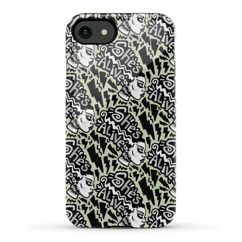 She's Alive Bride of Frankenstein Parody Phone Case