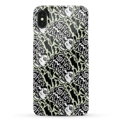 She's Alive Bride of Frankenstein Parody Phone Case