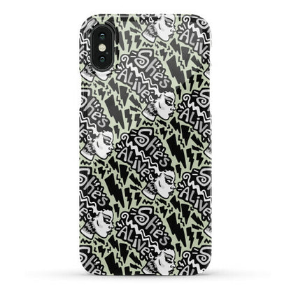 She's Alive Bride of Frankenstein Parody Phone Case