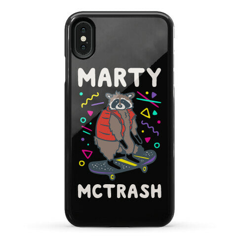 Marty McTrash Raccoon Parody Phone Case