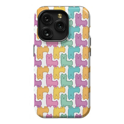 Pastel Llama Pattern Phone Case