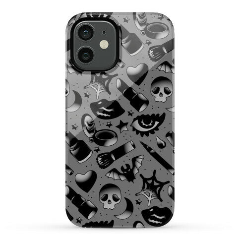 Goth Makeup Pattern Phone Case