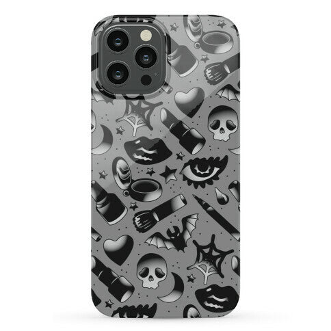 Goth Makeup Pattern Phone Case