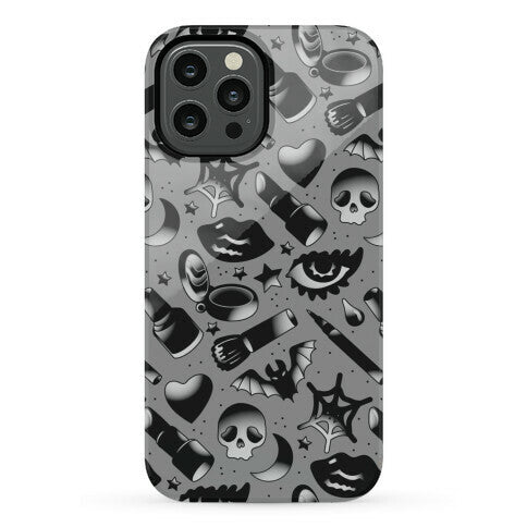 Goth Makeup Pattern Phone Case