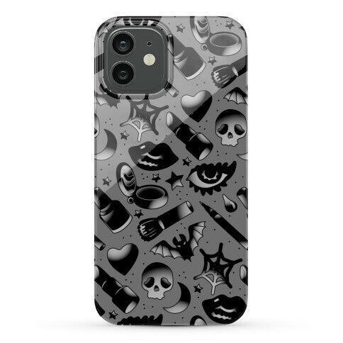 Goth Makeup Pattern Phone Case