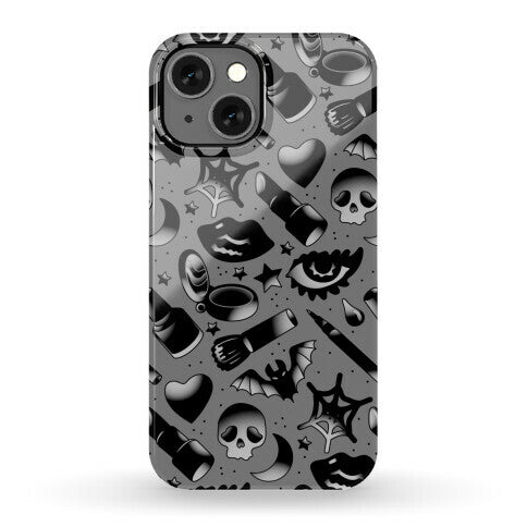 Goth Makeup Pattern Phone Case