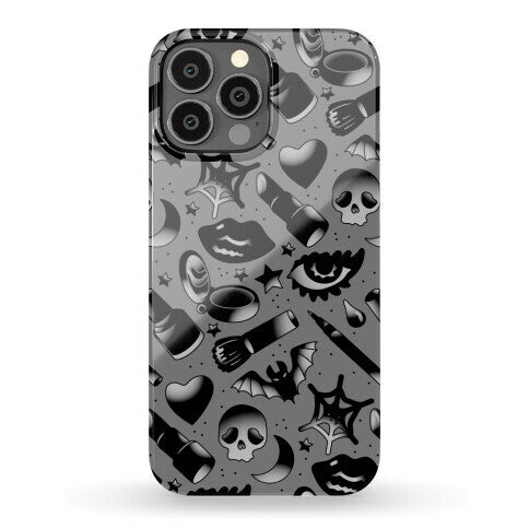 Goth Makeup Pattern Phone Case