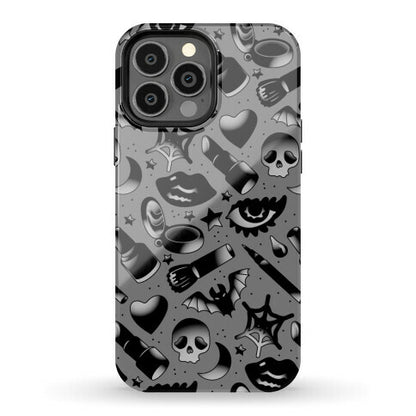 Goth Makeup Pattern Phone Case