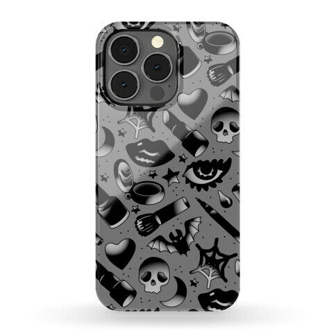 Goth Makeup Pattern Phone Case