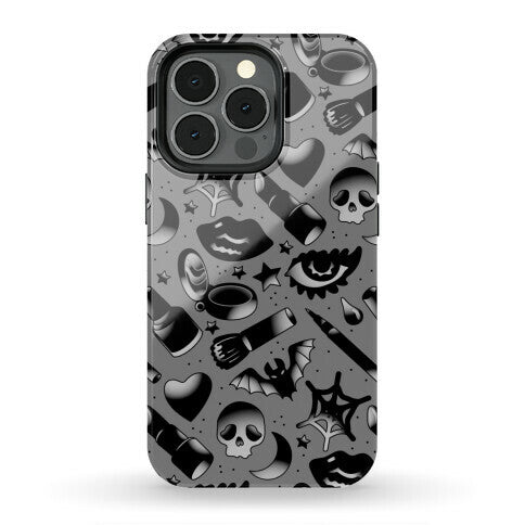 Goth Makeup Pattern Phone Case