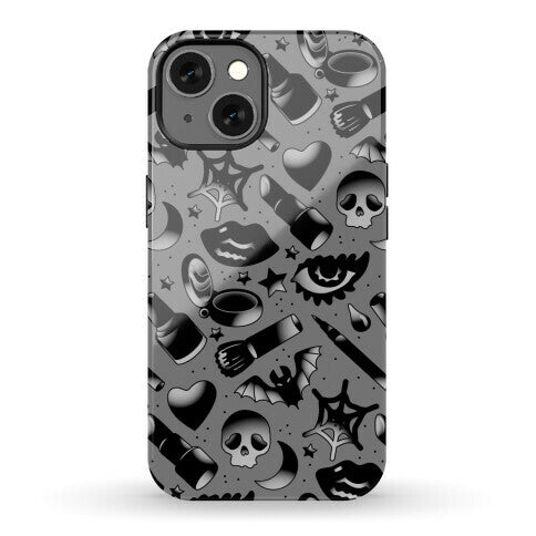 Goth Makeup Pattern Phone Case