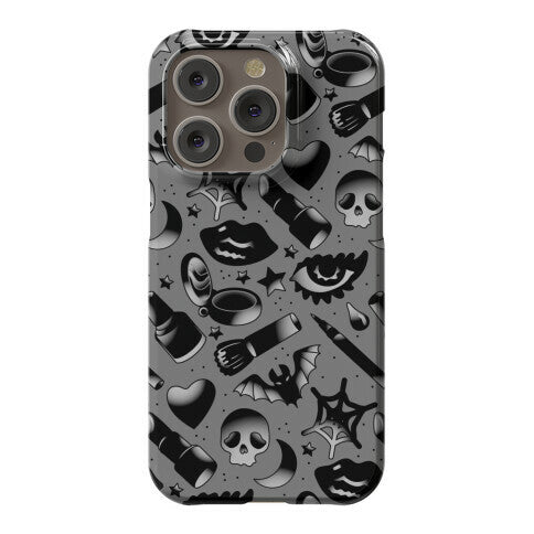 Goth Makeup Pattern Phone Case