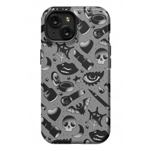 Goth Makeup Pattern Phone Case