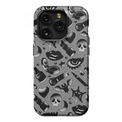 Goth Makeup Pattern Phone Case