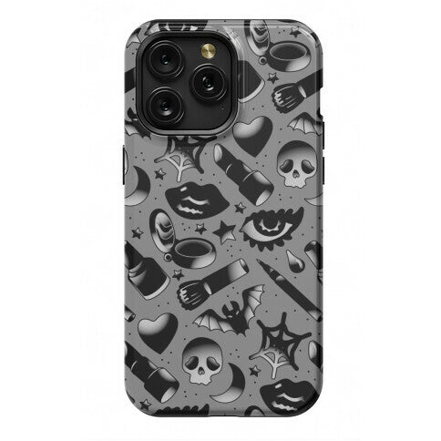 Goth Makeup Pattern Phone Case