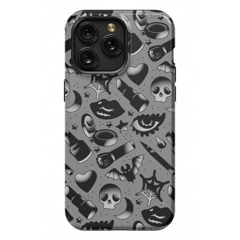 Goth Makeup Pattern Phone Case