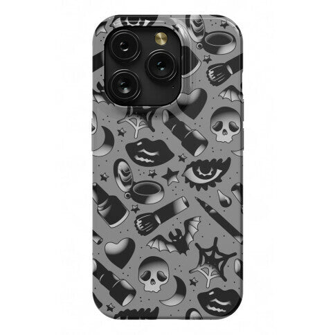 Goth Makeup Pattern Phone Case