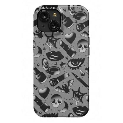 Goth Makeup Pattern Phone Case