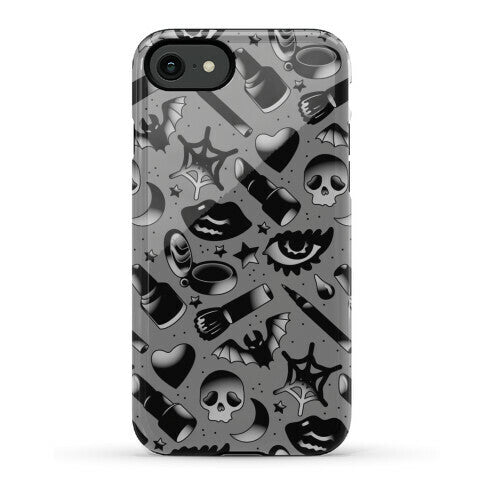 Goth Makeup Pattern Phone Case