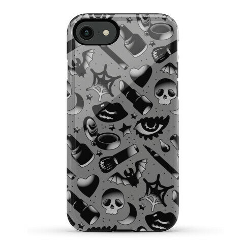 Goth Makeup Pattern Phone Case