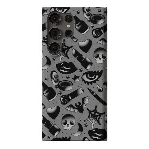 Goth Makeup Pattern Phone Case