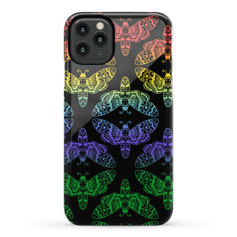 Rainbow Moth Pattern Phone Case