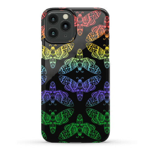 Rainbow Moth Pattern Phone Case