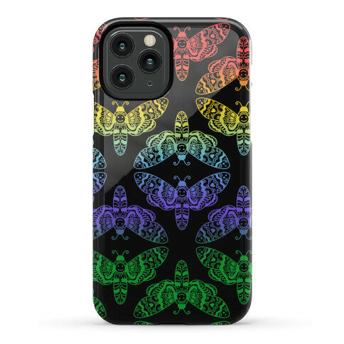 Rainbow Moth Pattern Phone Case