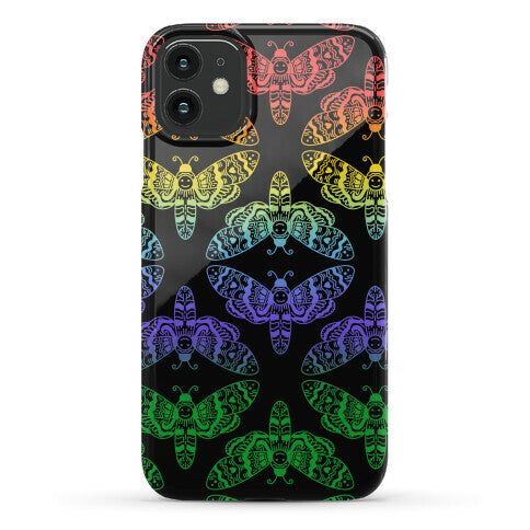 Rainbow Moth Pattern Phone Case