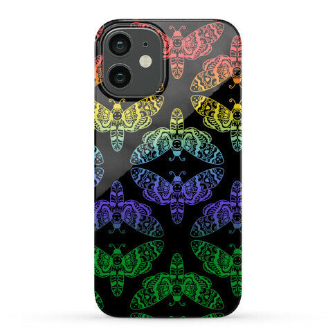 Rainbow Moth Pattern Phone Case