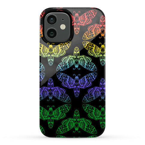 Rainbow Moth Pattern Phone Case